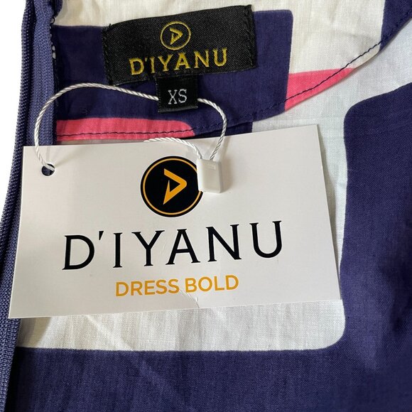 Diyanu Ruffle Sleeve Maxi Dress Geometric Print Bold Summer Statement Cotton - Picture 3 of 14